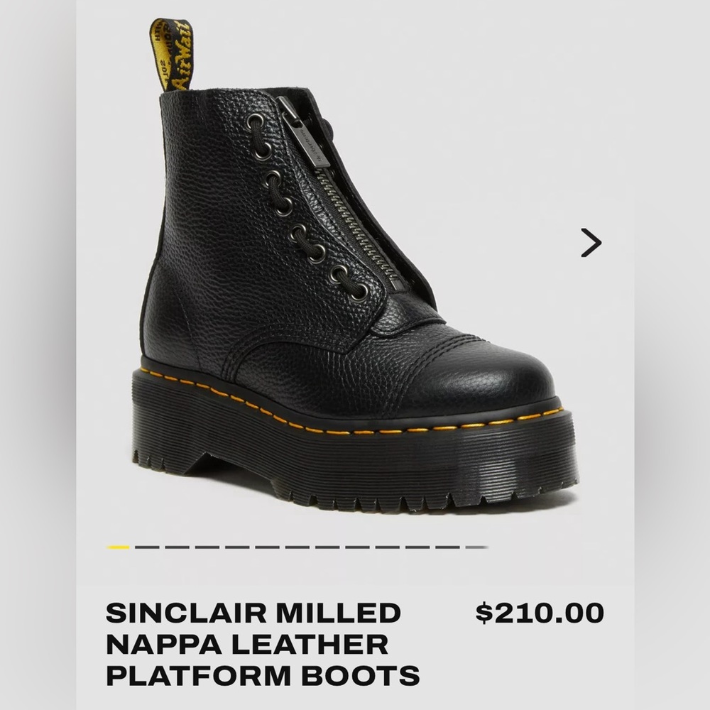 SINCLAIR MILLED NAPPA LEATHER PLATFORM BOOTS